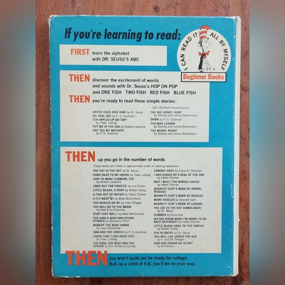 1st Edition Cat In The Hat Beginner Dictionary - Dr. Seuss 1960s